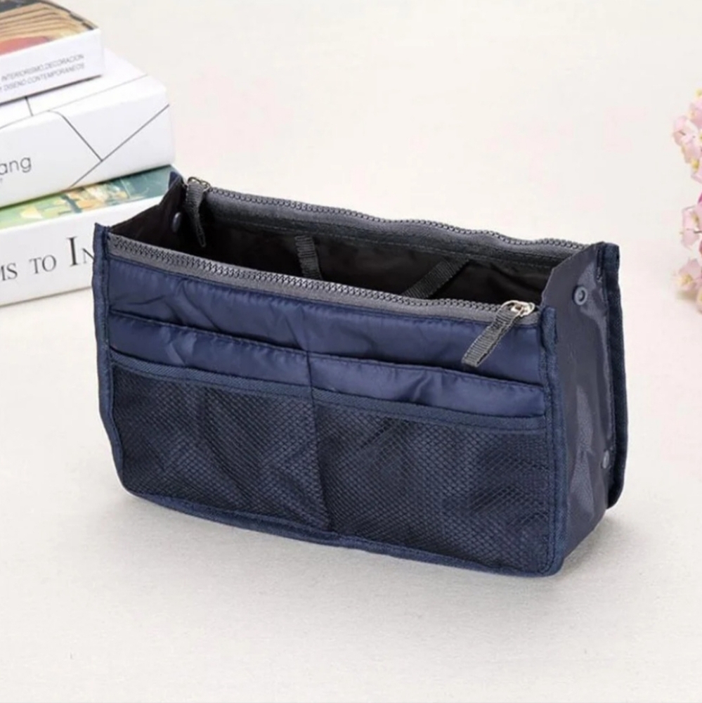 Feel Secure & Organized | Navy Blue Bag Organizer/Insert
